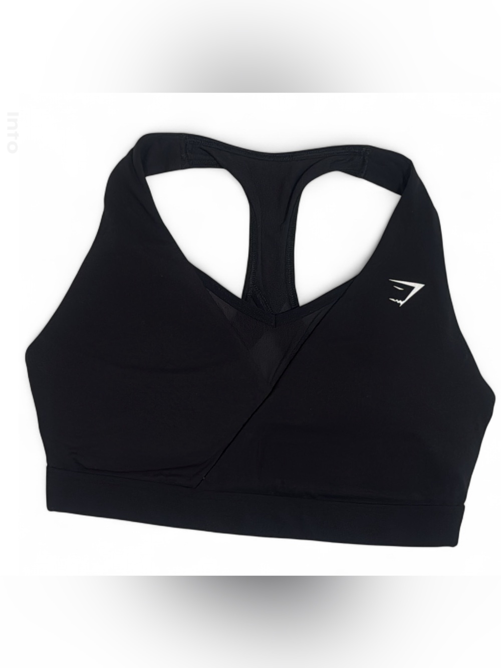 Gymshark Black Racerback Sports Bra with Subtle Logo